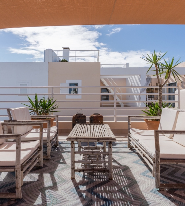 Resa Estates Ibiza sale ted koop Cala Tarida patio townhouse roof terrace.JPG